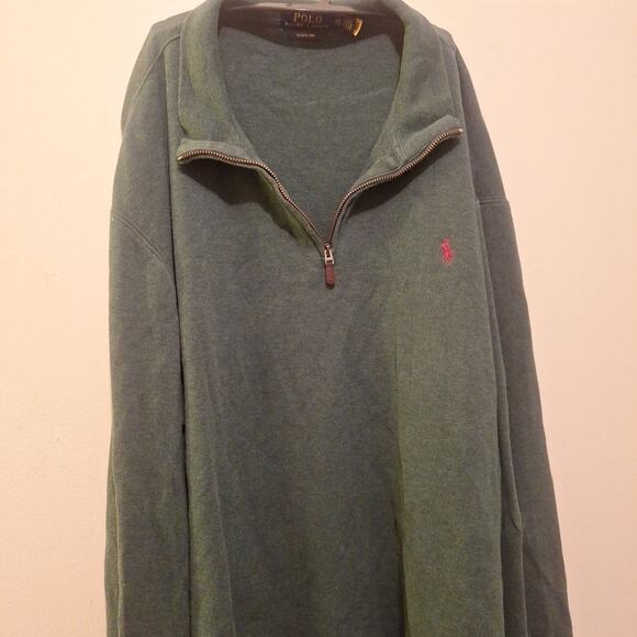 Polo Ralph Lauren Shirt Men’s XXL estate rib 1/4 zip pullover Long Sleeves - Picture 1 of 8